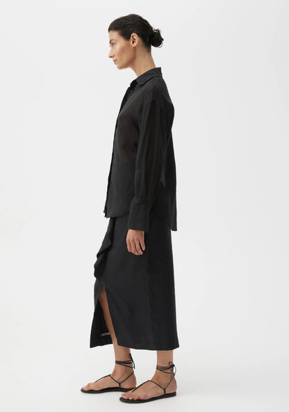 Savasi Linen Shirt - Black