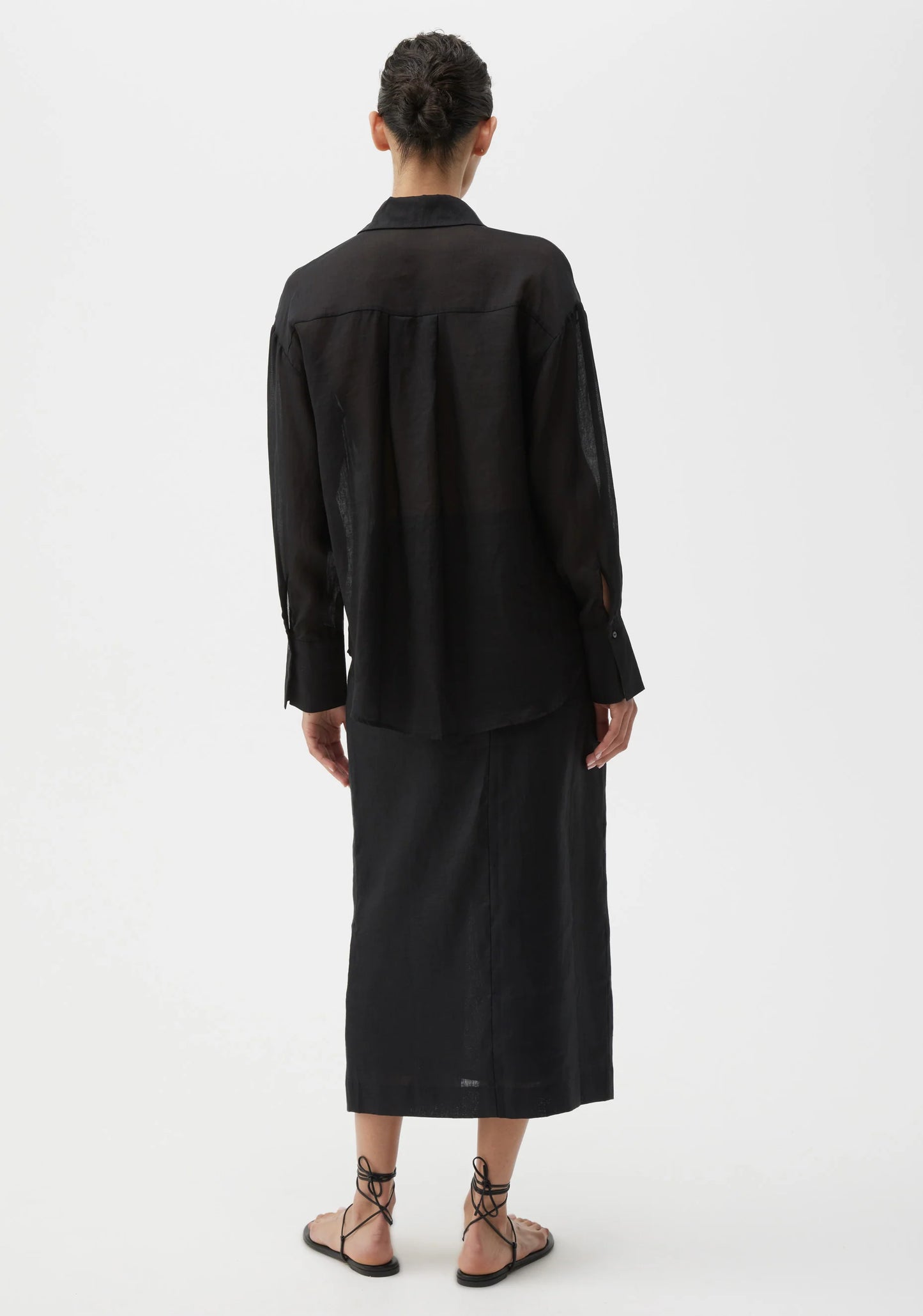 Savasi Linen Shirt - Black