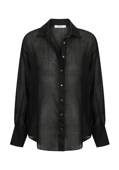 Savasi Linen Shirt - Black