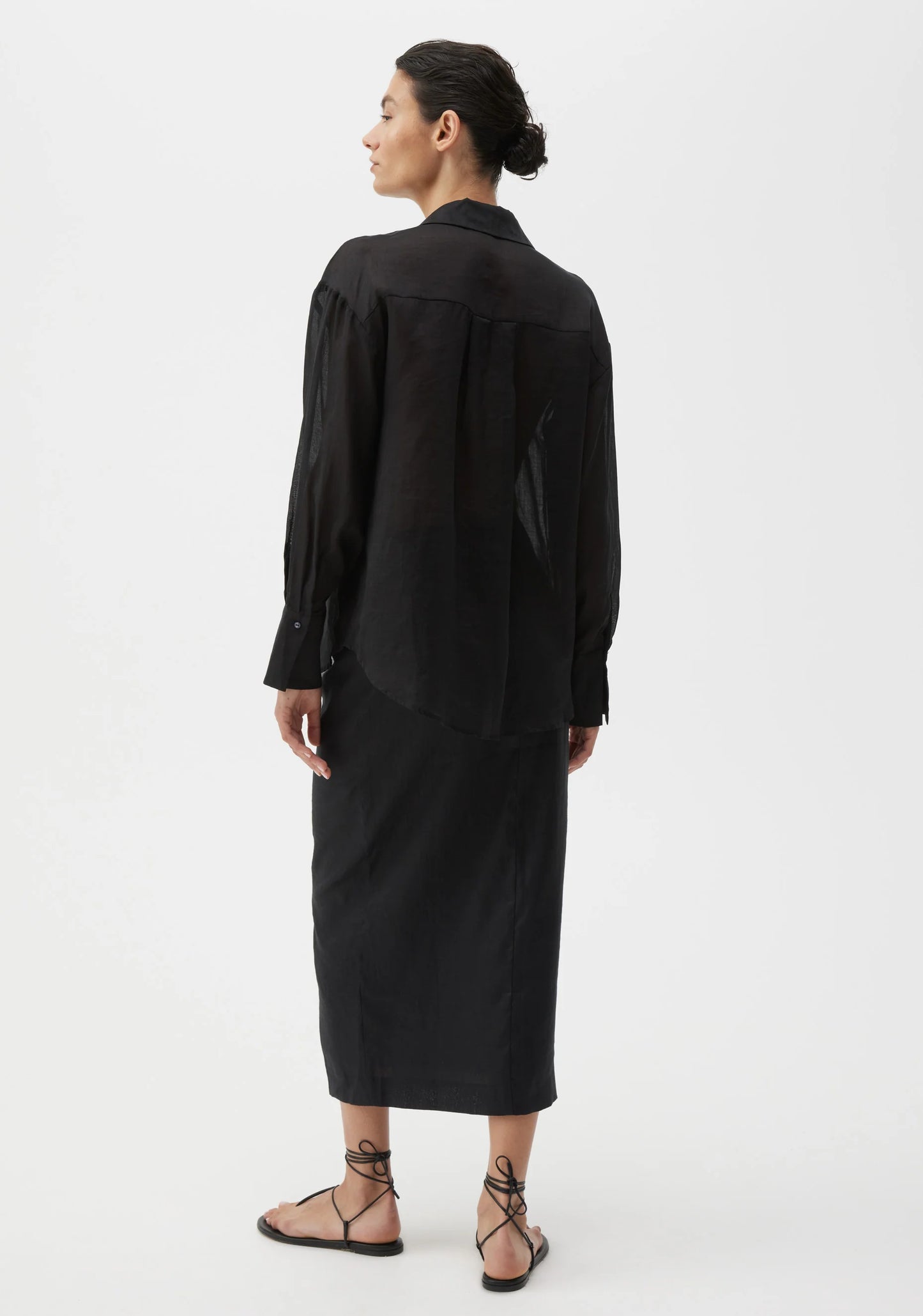 Savasi Linen Skirt - Black