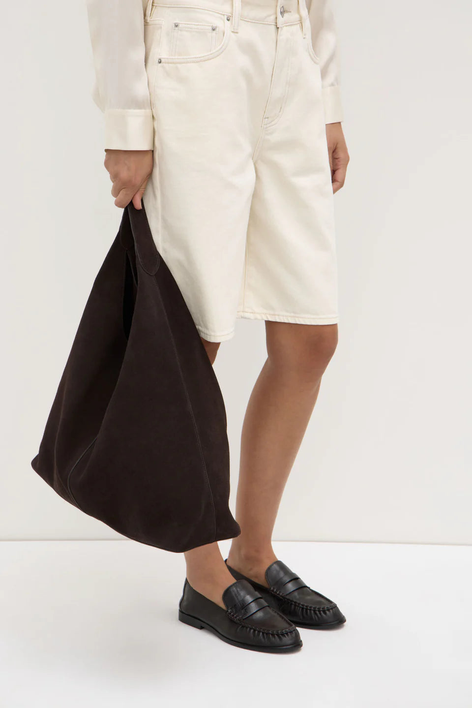 Neve Suede Shoulder Bag - Ganache