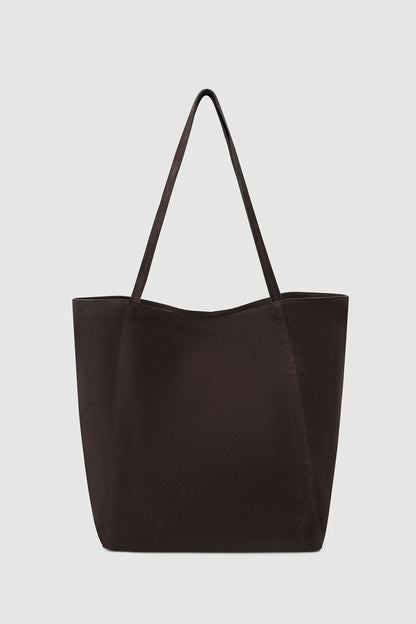 Paige Suede Tote Bag - Ganache
