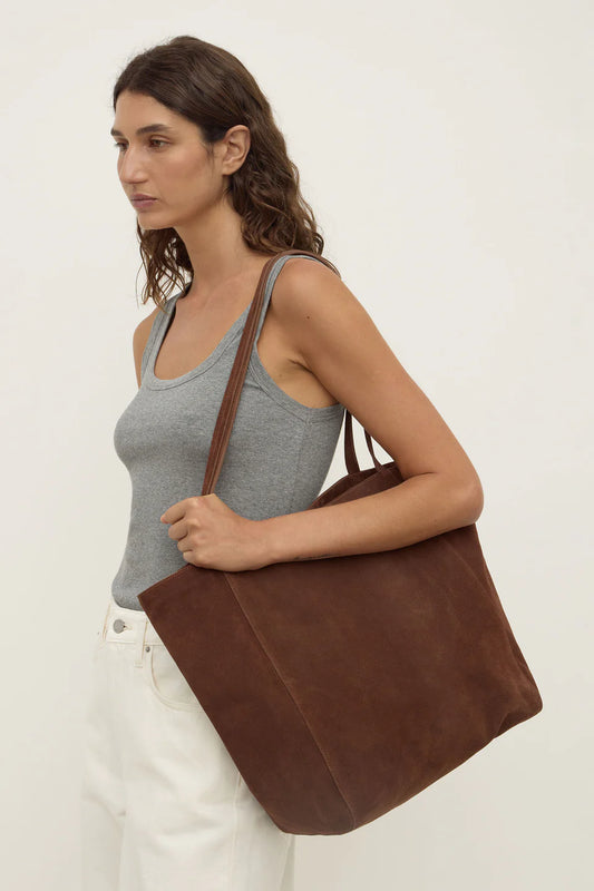 Paige Suede Tote Bag - Amaro