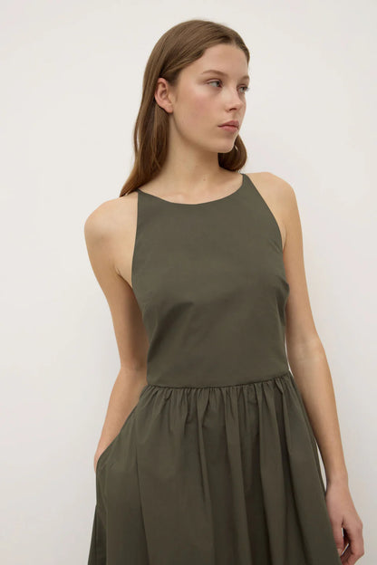 Posie Midi Dress - Moss