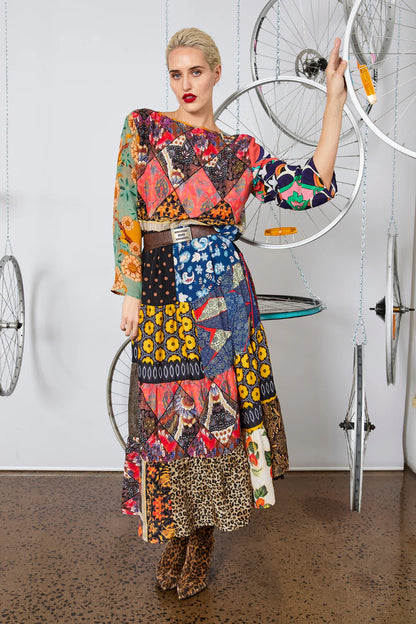 Reflection Dress - CIRCULAR - Silk Patchwork