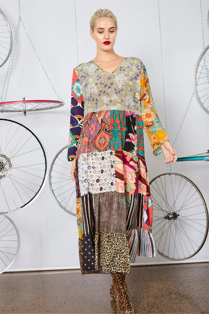 Reflection Dress - CIRCULAR - Silk Patchwork