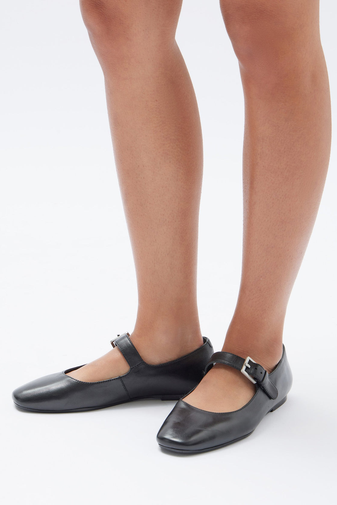 Romee Leather Flat - Black