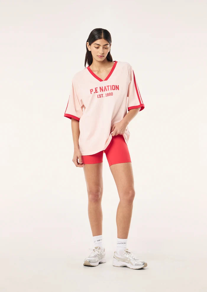 Spinout Baseball Tee - Soft Pink