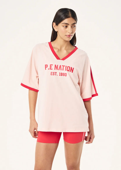 Spinout Baseball Tee - Soft Pink