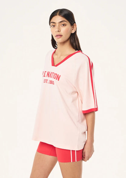 Spinout Baseball Tee - Soft Pink
