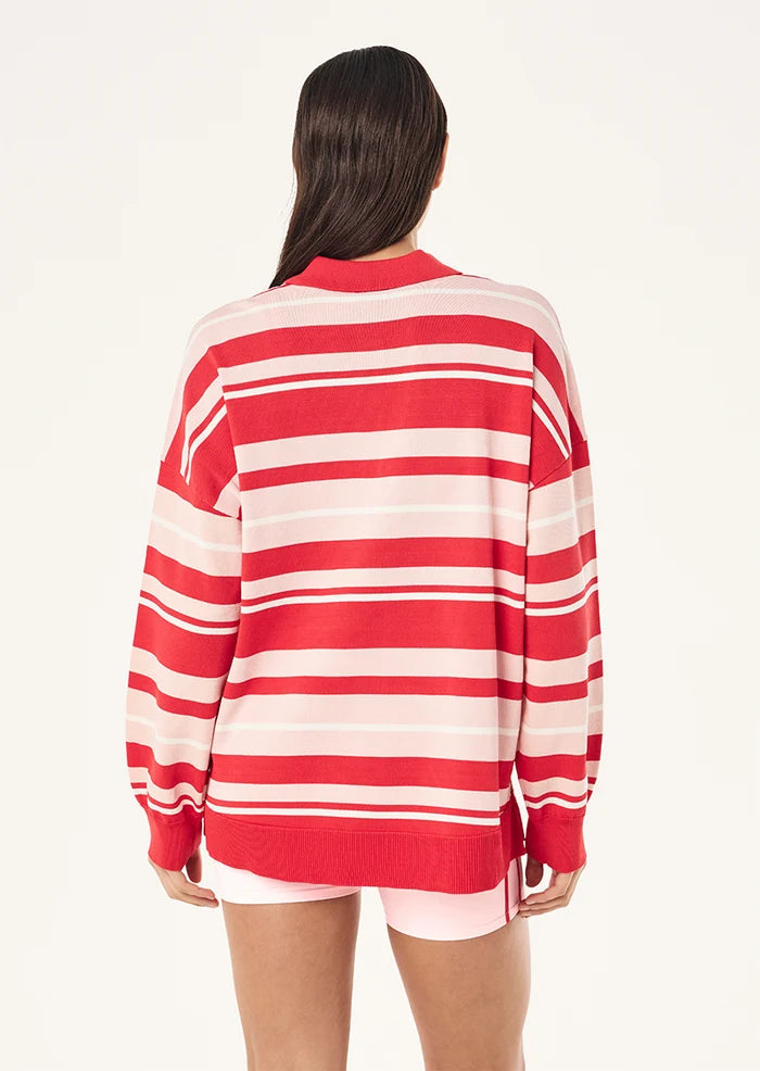 Strata Rugby Knit - Strawberry Stripe