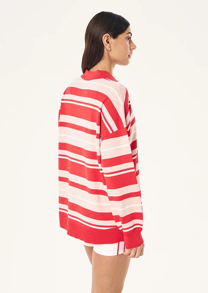 Strata Rugby Knit - Strawberry Stripe