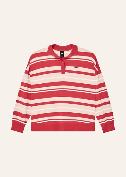 Strata Rugby Knit - Strawberry Stripe