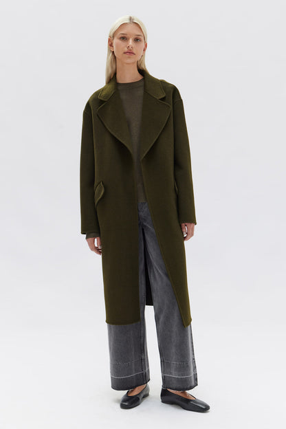 Sadie Single Breasted Wool Coat - Forest