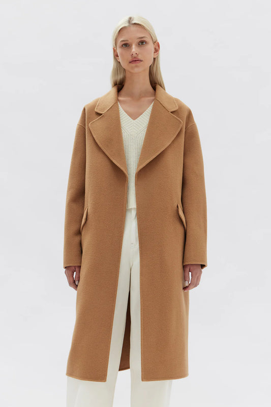 Sadie Single Breasted Coat - Camel