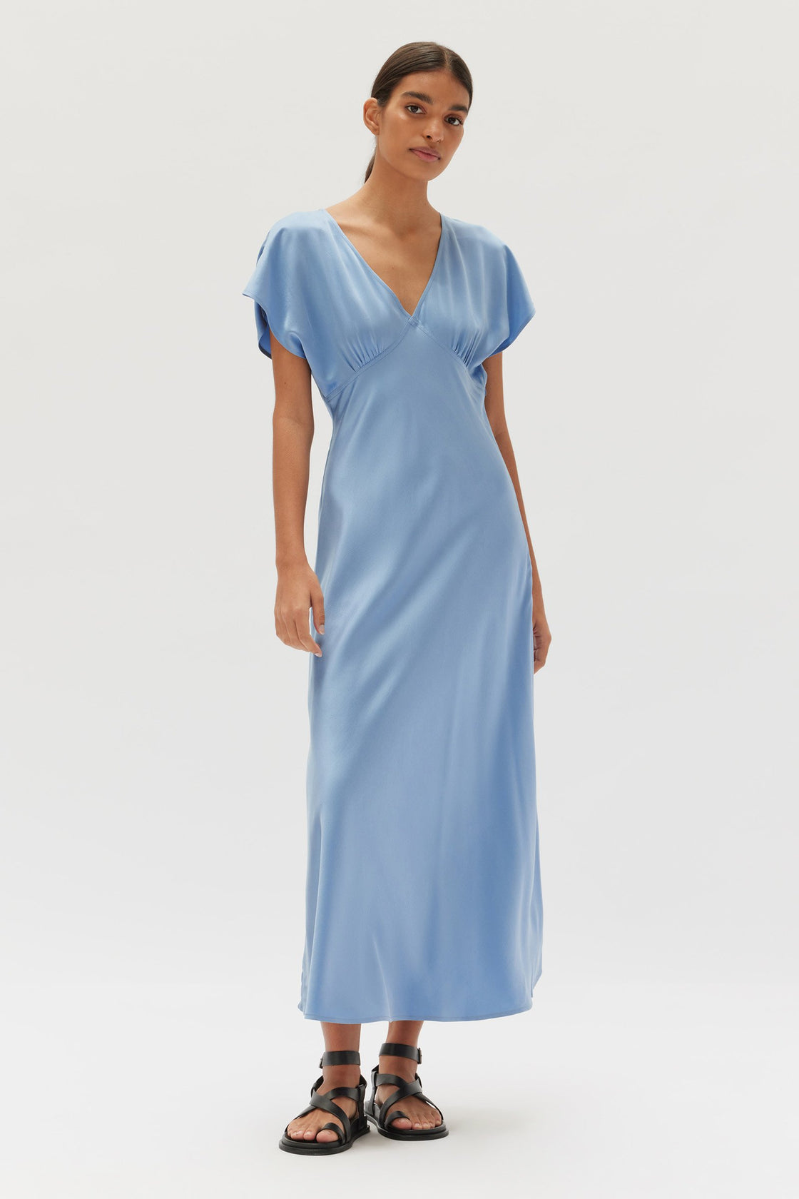 Savannah Silk Dress - Pool