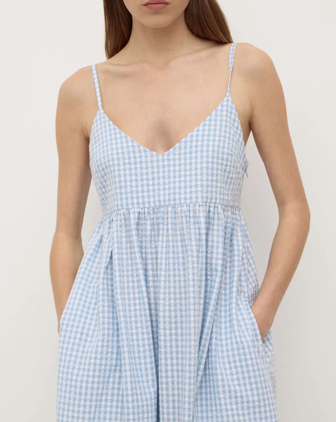 Ainslee Midi Dress - Blue Check