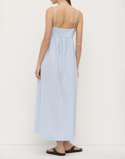 Ainslee Midi Dress - Blue Check