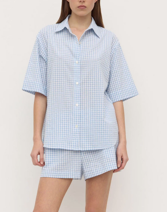 Ainslee SS Shirt - Blue Check