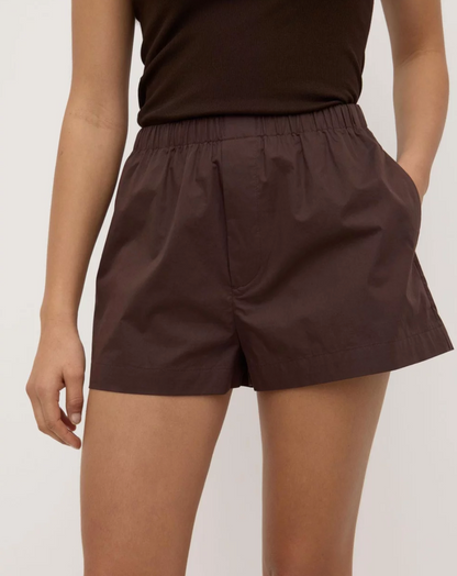 Everyday Poplin Short - Ganache