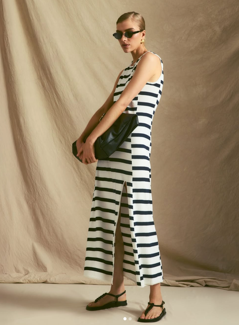 Joker Dress - Royal Blue Stripe
