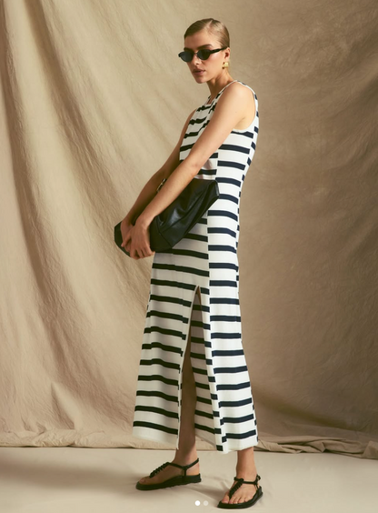 Joker Dress - Royal Blue Stripe