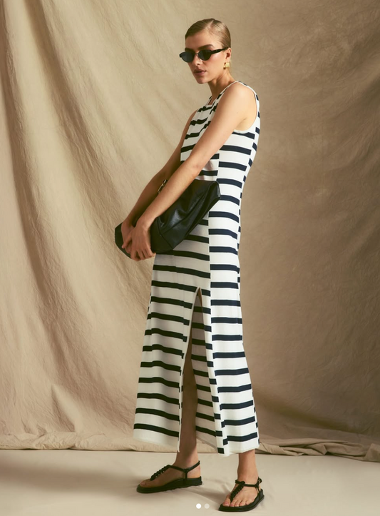Joker Dress - Royal Blue Stripe