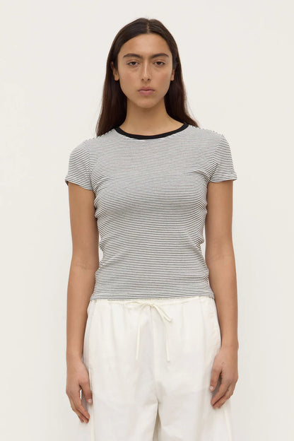 Thelma Stripe Tee - Black/White