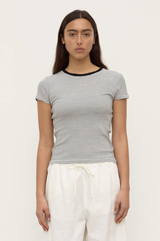 Thelma Stripe Tee - Black/White