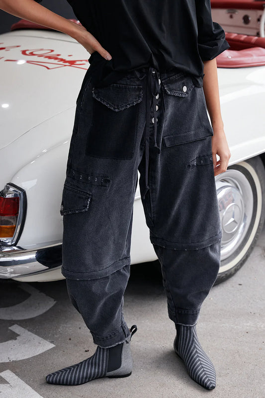 Trucker Denim Pant - Black