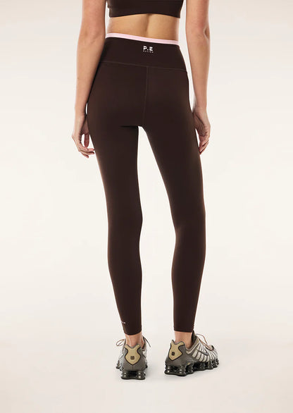 Vita Full Length Legging - Expresso /Chalk Pink