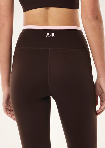 Vita Full Length Legging - Expresso /Chalk Pink