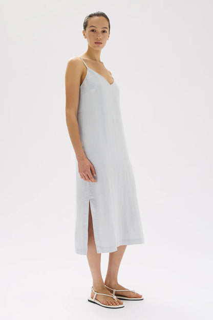 Vallory Linen Slip Dress - Blue Haze