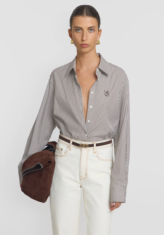 Trinity Shirt - Cocoa Stripe