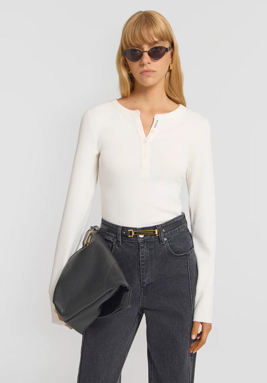 Clique Rib Henley - Ivory