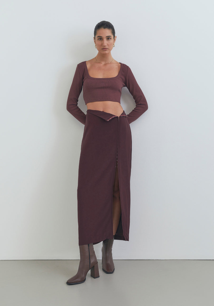 Bellagio Skirt - Oxblood