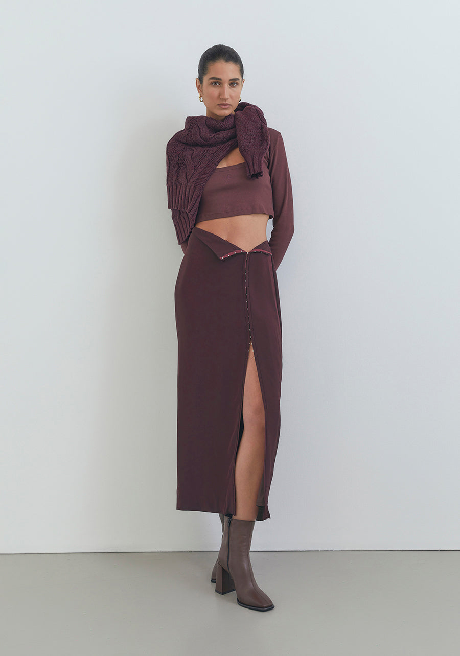 Bellagio Skirt - Oxblood