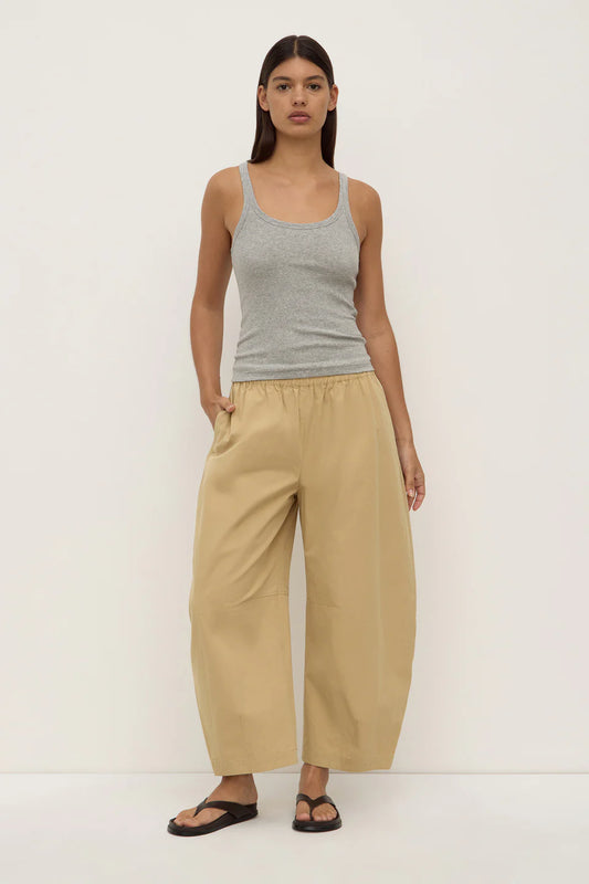 Lola Barrel Pant - Tan