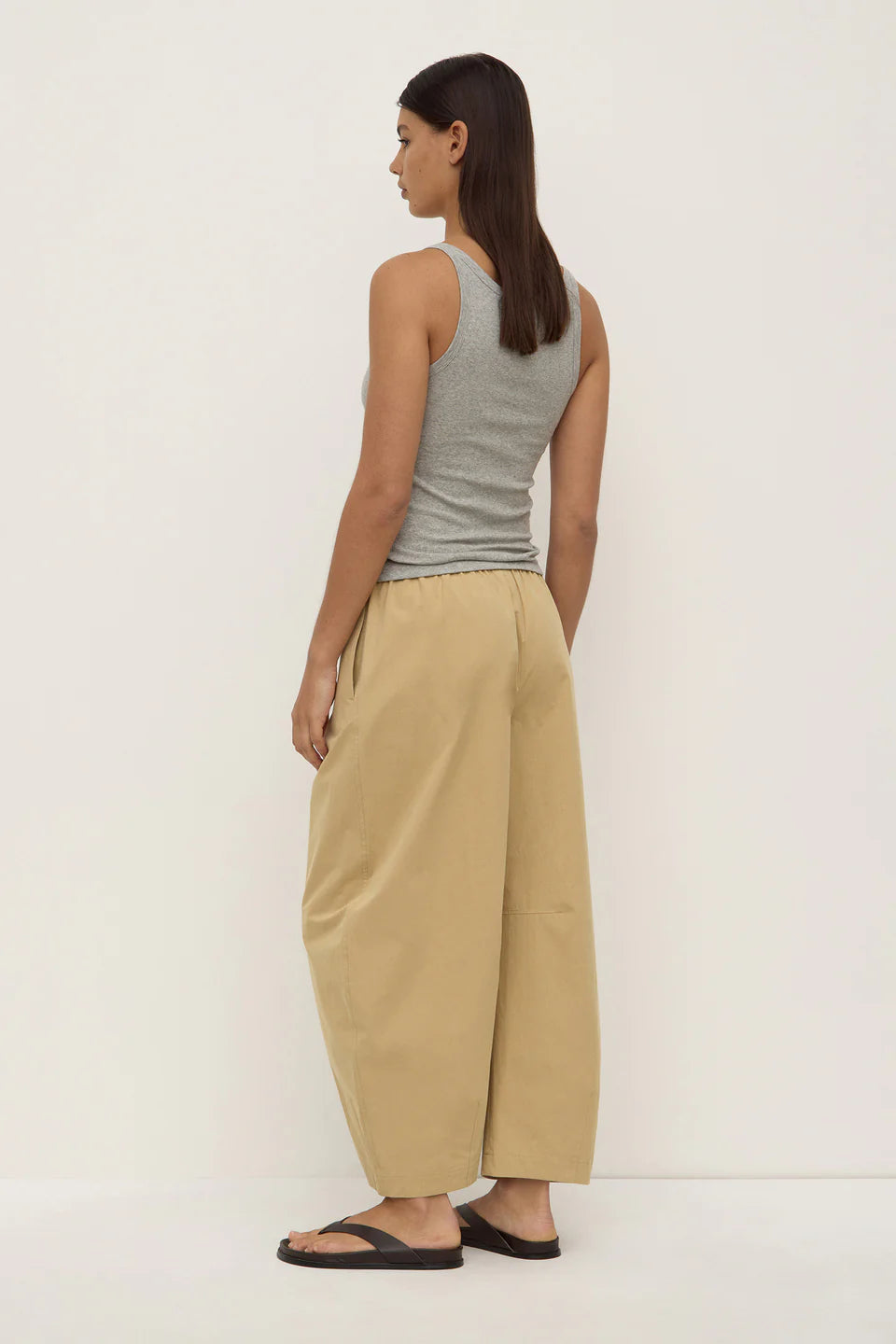 Lola Barrel Pant - Tan