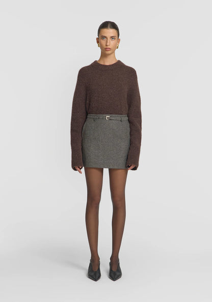 Sterling Skirt -Pebble Brown