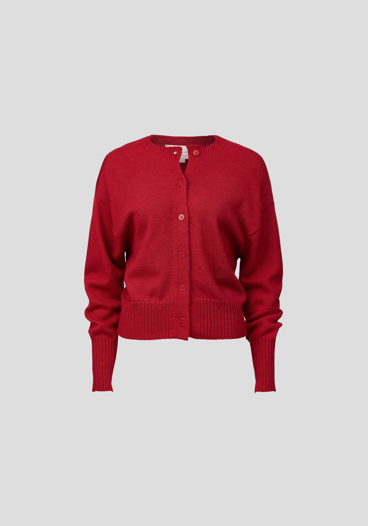 Hart Merino Cardigan - Fire Red