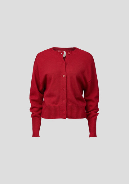 Hart Merino Cardigan - Fire Red
