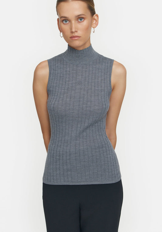 Justice Sleeveless Top- Charcoal Marl