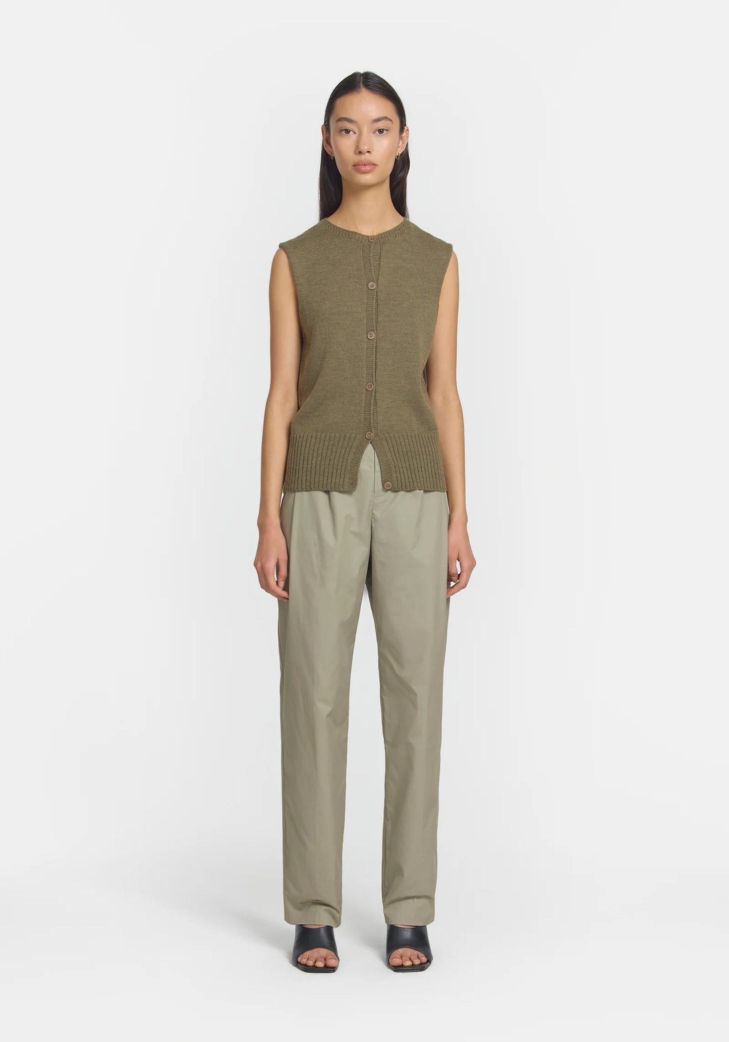 Julian Vest - Khaki Marle