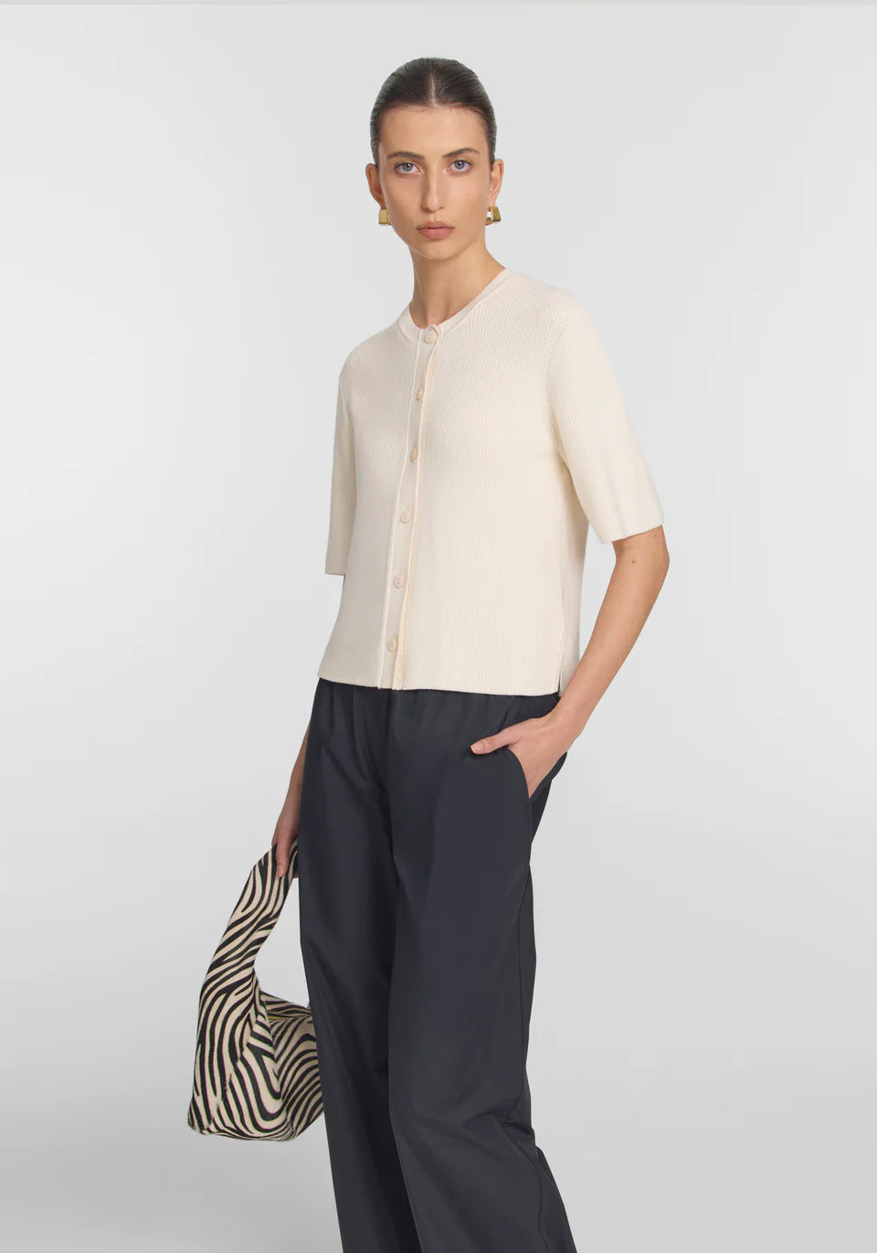 Violet Cardigan - Ivory