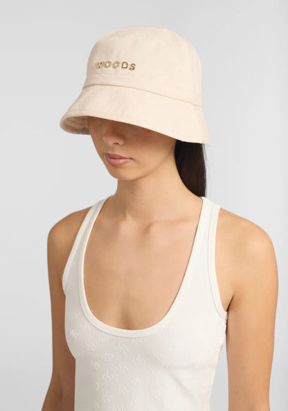 Woods Metal Bucket Hat - Ecru