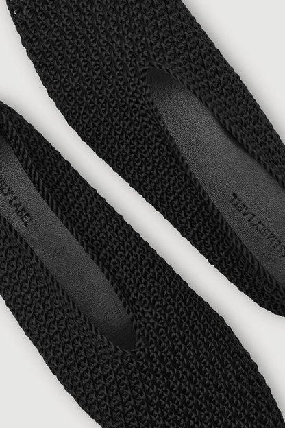 Willa Crochet Ballet Flat - Black