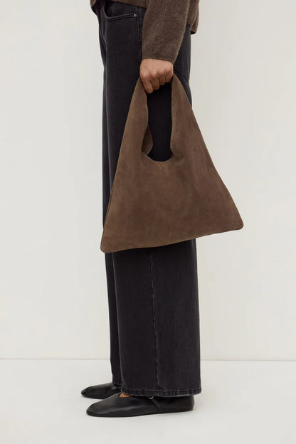 Willow Suede Hobo Bag - Bark