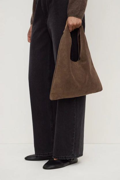 Willow Suede Hobo Bag - Bark