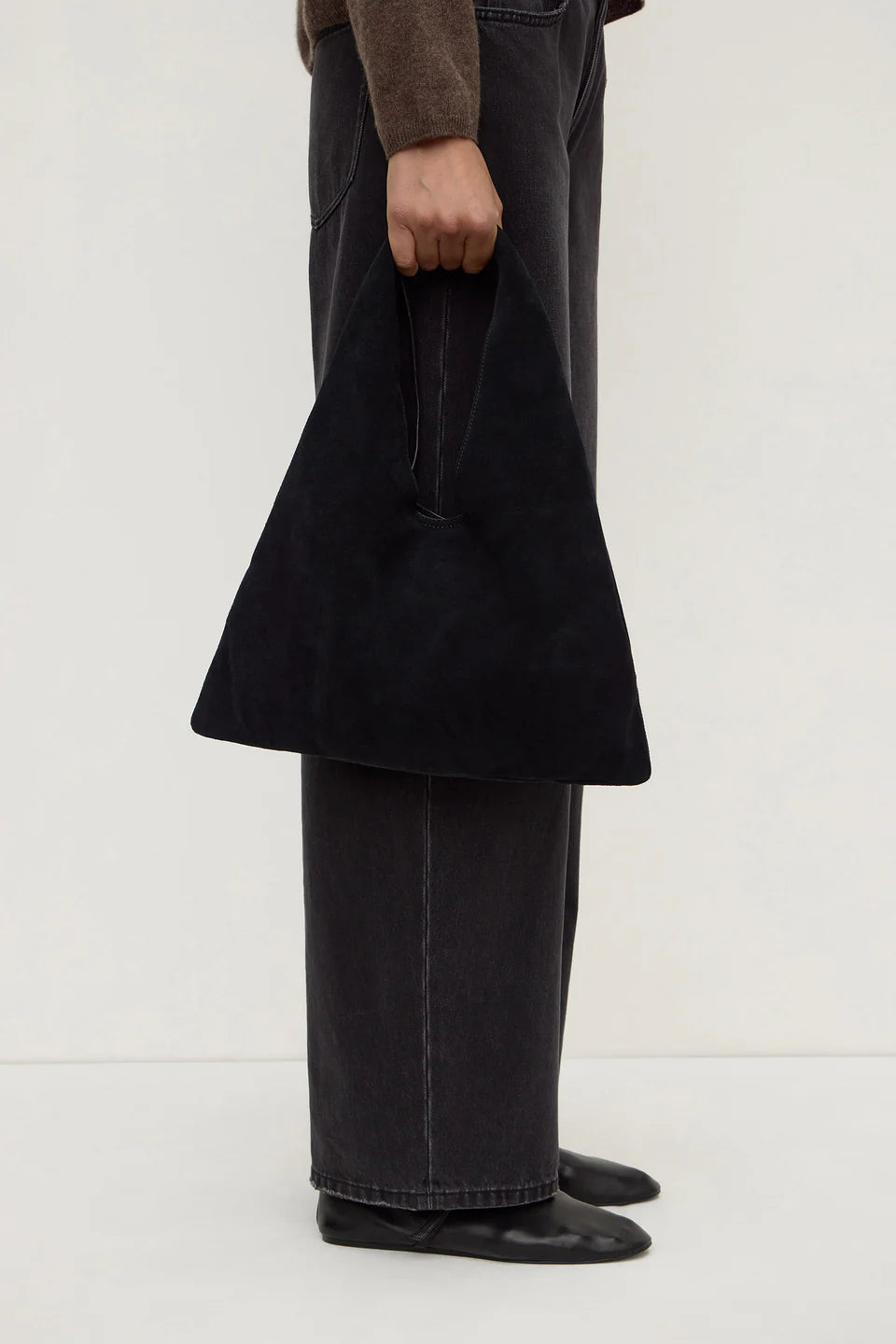 Willow Suede Hobo Bag - Black